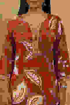 Red Viscose Rayon Printed Straight Kurta image number 1