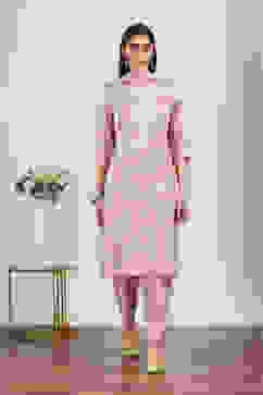 Pink Cotton Straight Suit Sets image number 7