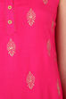 Pink A-Line Polyester Indie Top image number 5