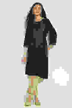 Black Printed Straight Kurta image number 0