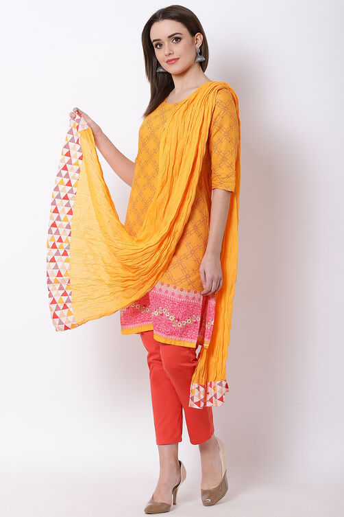 Pink Cotton Dupatta image number 1