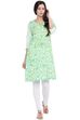 Green Cotton A-Line Kurta image number 0