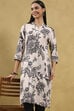Black Viscose Rayon Printed Straight Kurta image number 0