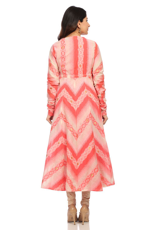 Coral Kalidar Poly Cotton Kurta image number 5