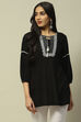Black Rayon Straight Top image number 5