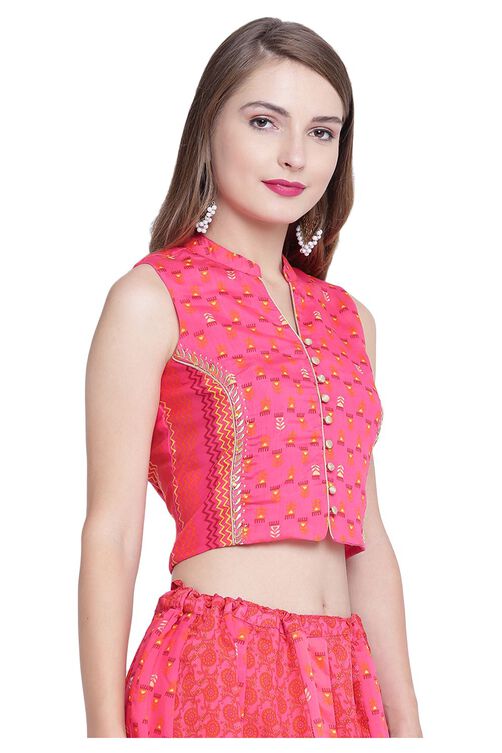 Pink Polyester Jacket image number 3