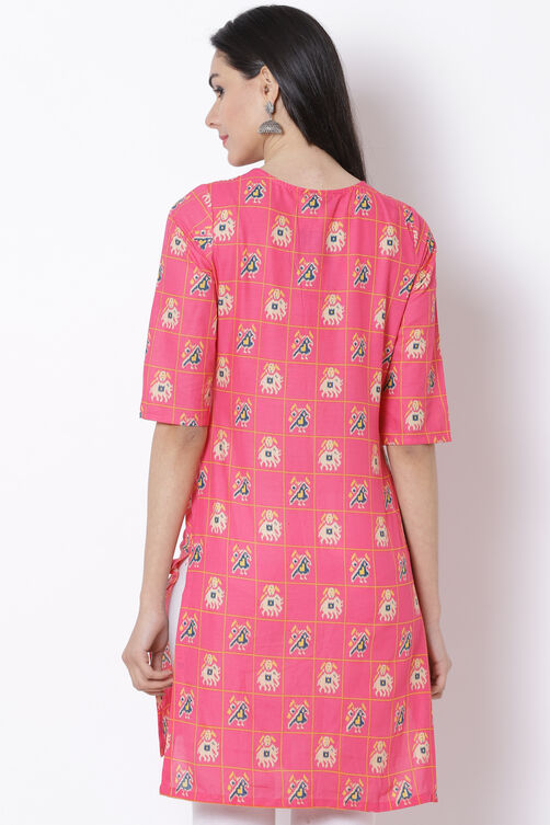 Mint Green Cotton Straight Kurta image number 5
