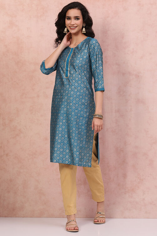 Turq LIVA Straight Kurta image number 0