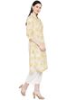 Beige Cotton Straight Kurta image number 3