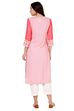 Pink Straight Rayon Kurta image number 5