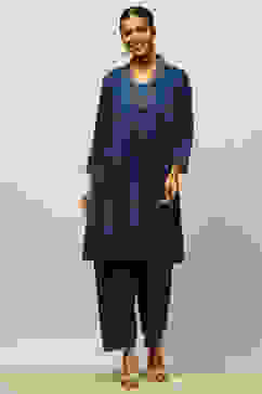 Blue Printed Straight Co-ord Set image number 0