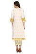 White Straight Cotton Kurta image number 3