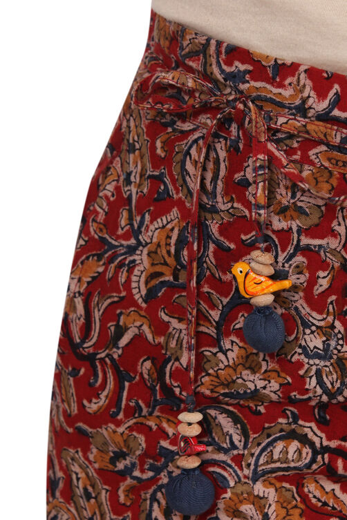 Maroon Cotton Flex Slim Pants image number 6