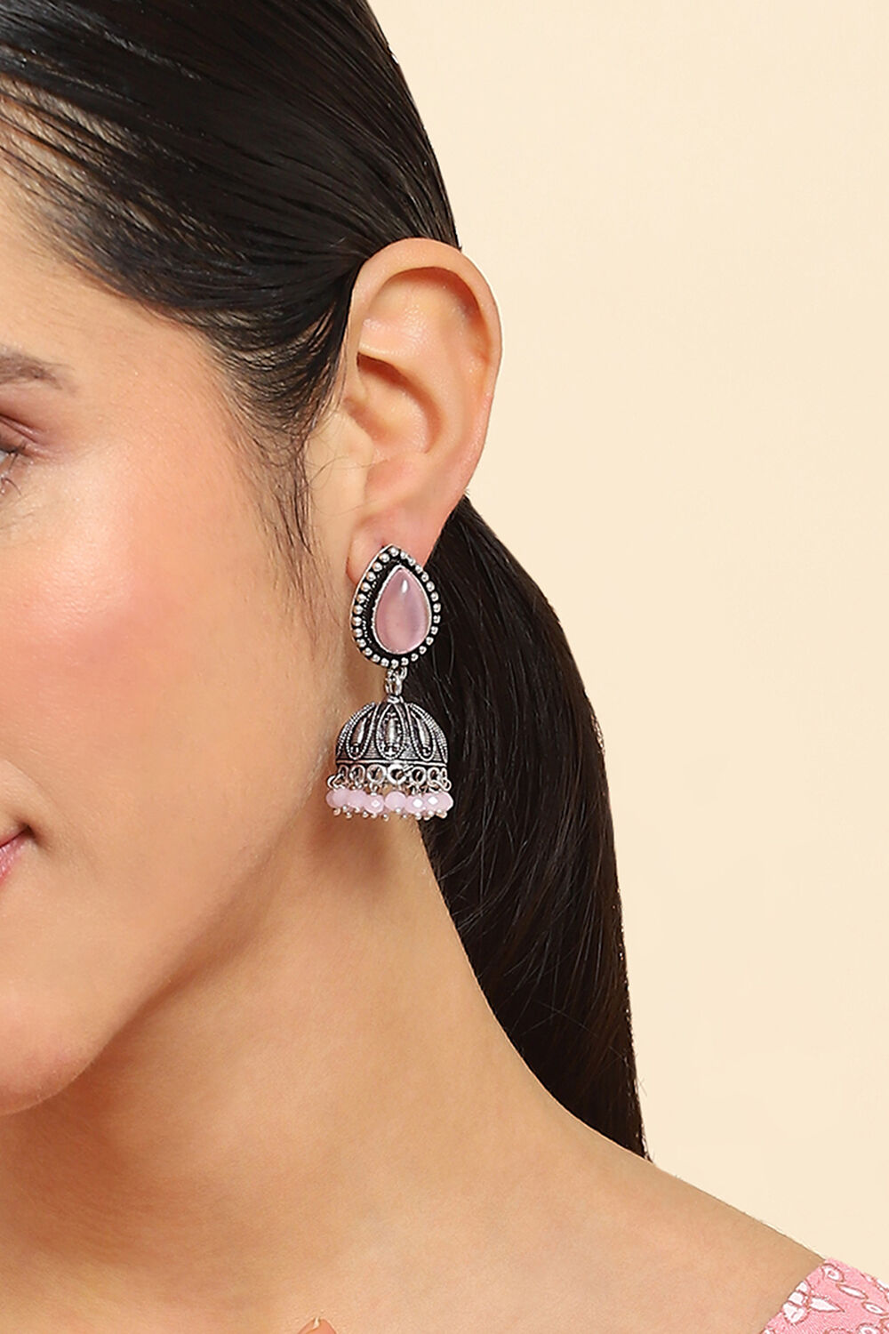 Light Pink Alloy Drop & danglers image number 1