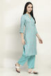 Green Viscose Straight SET image number 5