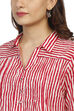 Red A Line Cotton Indie Top image number 1