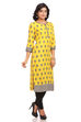 Lime Straight Cotton Kurta image number 0