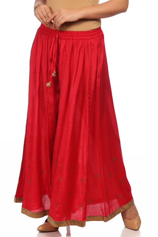 Red Viscose Palazzo image number 1