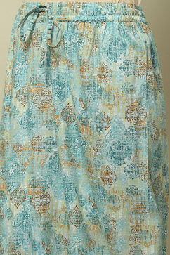 Blue Rayon Straight Co-ord Set image number 2