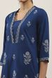 Blue Cotton Kurta Pants Set image number 1