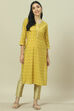 Lime Green LIVA Straight Kurta image number 0