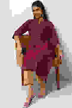 Red Viscose Printed Straight Kurta image number 0