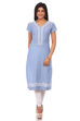 Blue Cotton Straight Kurta image number 0