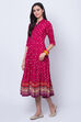 Pink Kalidar Viscose Dress image number 3