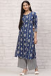 Blue LIVA Kurta Set image number 3
