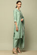 Jade Green Printed Straight Suit Set image number 5