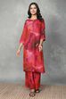 Red Floral Printed Co-ord Set image number 0