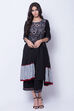 Black Cotton And Flex Straight Kurta image number 2
