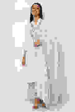 Off White Polyester Dupatta image number 0