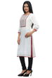 White Cotton Straight Kurta image number 1