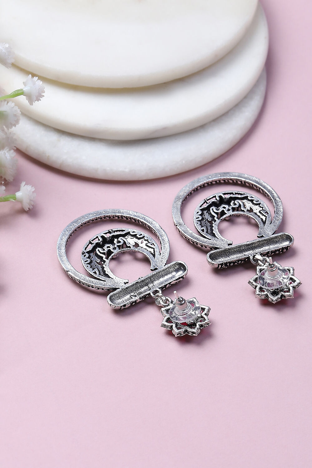 Pink Alloy Drop & Danglers image number 2