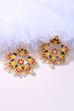 Yellow And Green Metal Brass Earring image number 1