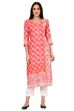 Pink Straight Rayon Kurta image number 0