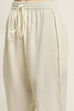 Off White Cotton Blend Straight SET image number 2