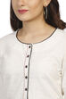 Ecru Straight Cotton Indie Kurta image number 1