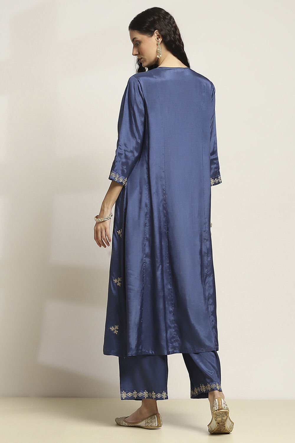 Blue Viscose Kalidar SET image number 4