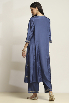 Blue Viscose Kalidar SET image number 4