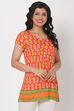 Orange Viscose Indie Top image number 3