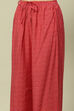 Mauve LIVA Straight Printed Kurta Palazzo Suit Set image number 2