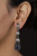 Blue Metal Brass Earrings image number 0
