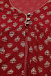 Red Art Silk Maxi Dress image number 2
