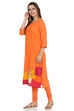 Coral Straight Viscose Kurta image number 1