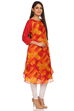 Pink Asymmetric Poly Chanderi Kurta image number 1