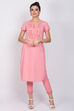 Peach Cotton Straight Kurta image number 0