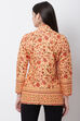 Peach Cotton And Flex Straight Jacket image number 5