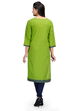 Green Cotton Straight Kurta image number 3
